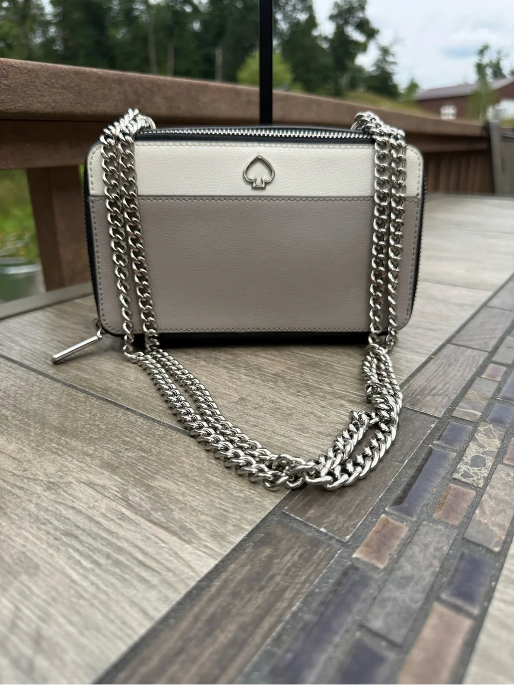 EUC Kate Spade New York Adel Double Zip Crossbody Bag Colorblock